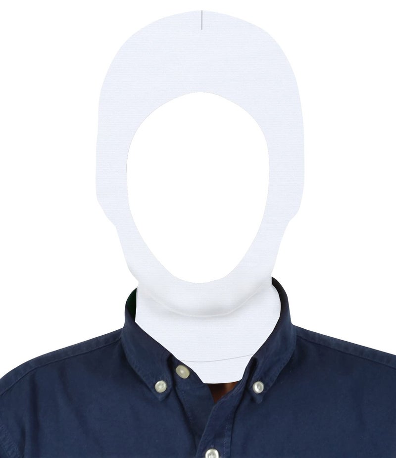 Gaoin Unisex Face open Zentai Hood Mask for Costume Parties (White) - Image 1